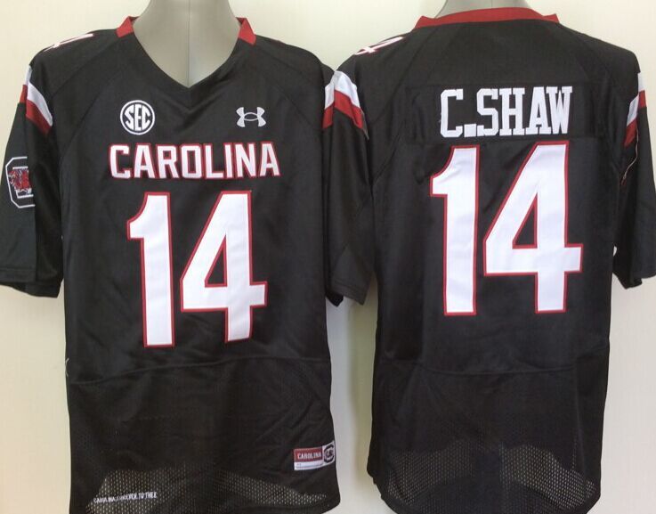 NCAA Youth South Carolina Gamecock Black #14 C Shaw jerseys->women nfl jersey->Women Jersey